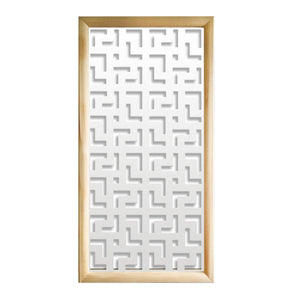 LABYRINTH L - Moduli Decorativi in Legno e PVC Misura: 47x94 cm, Colore: bianco