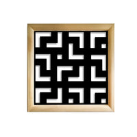 LABYRINTH L - Moduli Decorativi in Legno e PVC Misura: 73x73 cm, Colore: nero