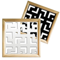 LABYRINTH L - Moduli Decorativi in Legno e PVC Colore: bianco, Misura: 98x98 cm