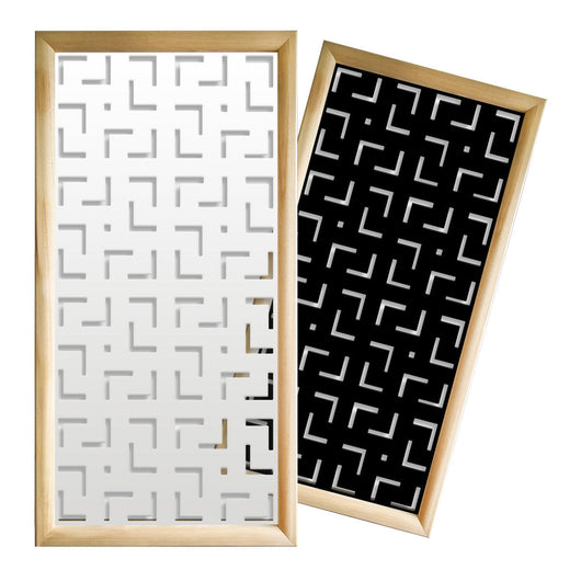 LABYRINTH M - Moduli Decorativi in Legno e PVC Colore: bianco, Misura: 73x148 cm