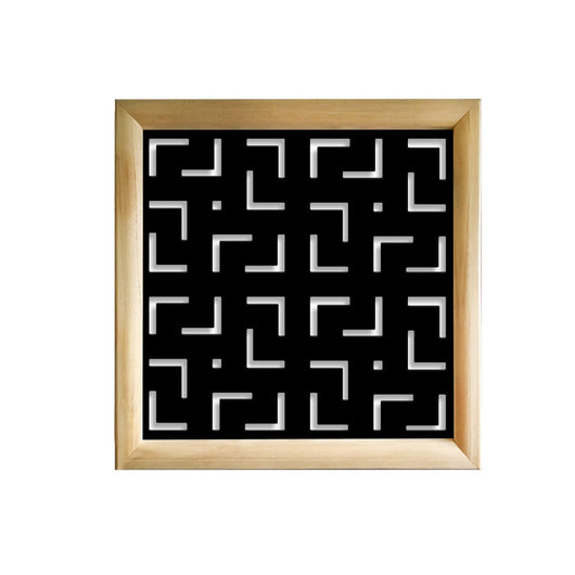 LABYRINTH M - Moduli Decorativi in Legno e PVC Misura: 48x48 cm, Colore: nero