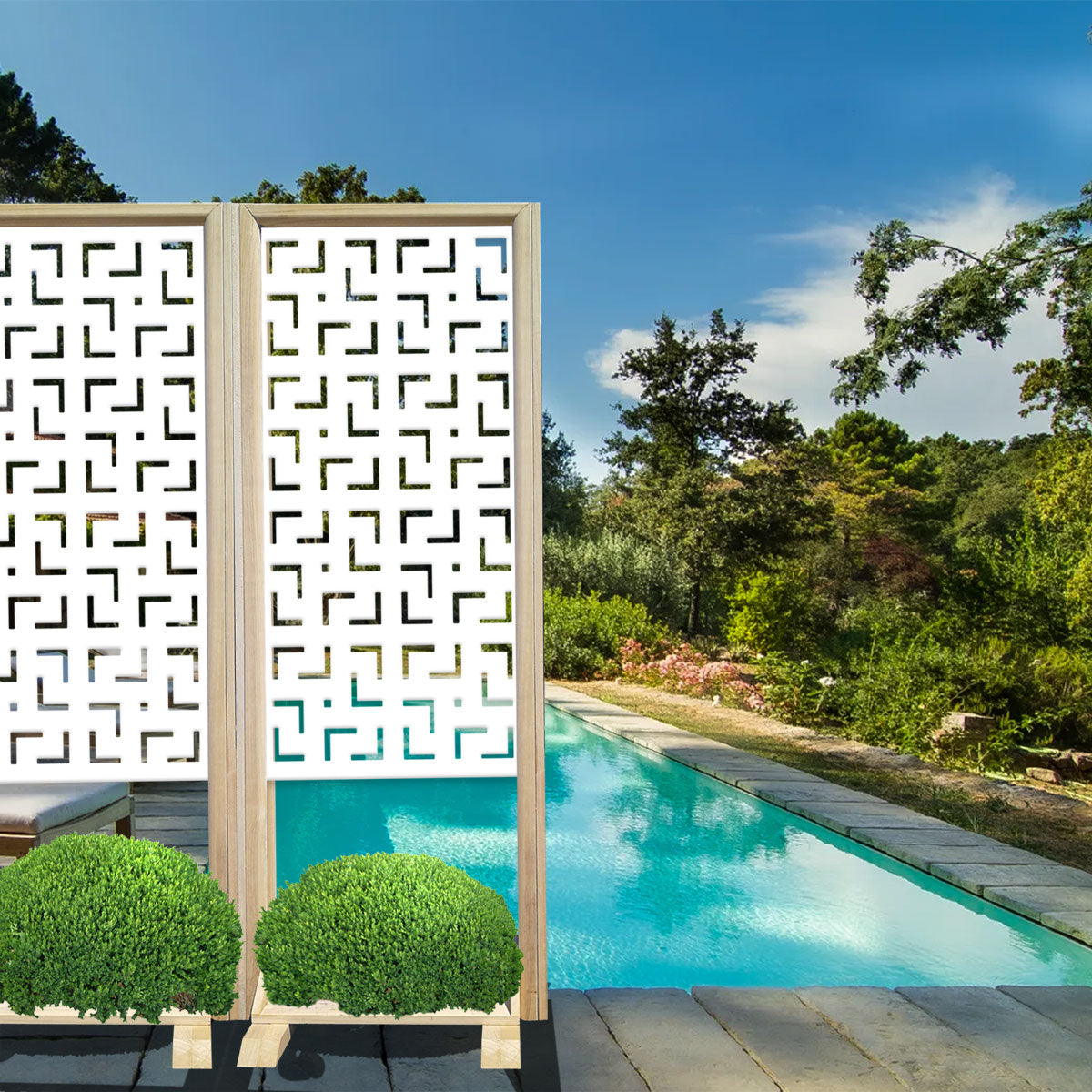 LABYRINTH M - Separè - Paravento modulabile - 70x190cm - in Legno e PVC Colore: bianco