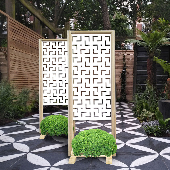 LABYRINTH M - Separè - Paravento modulabile - 70x190cm - in Legno e PVC Colore: bianco