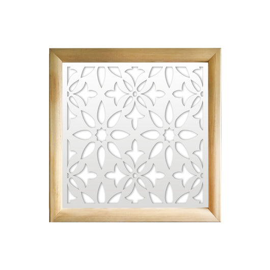 LANCERS - Moduli Decorativi in Legno e PVC Misura: 98x98 cm, Colore: bianco