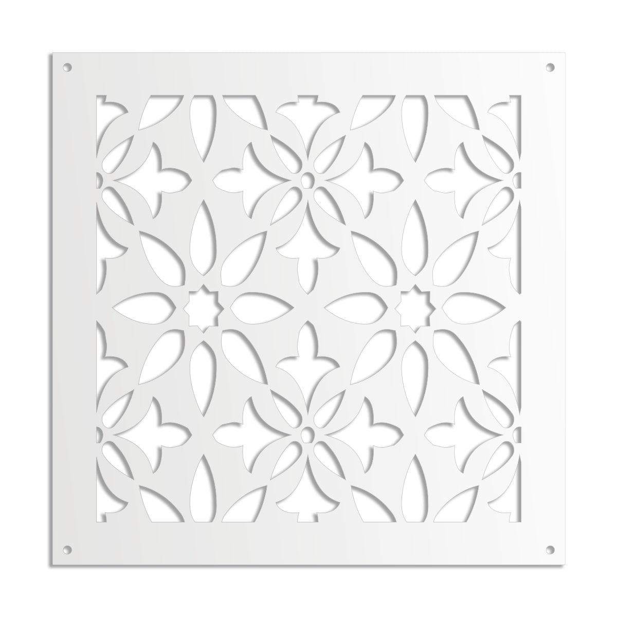 LANCERS - Pannello in PVC traforato - Parasole Misura: 48x48 cm, Colore: bianco
