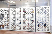 LANCERS - Pannello in PVC traforato - Parasole Misura: 98x198 cm, Colore: bianco