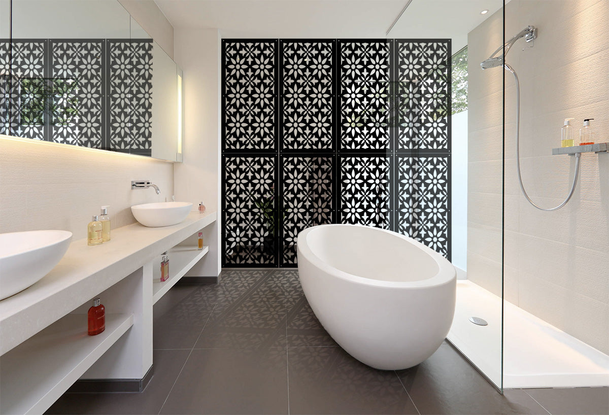 LANCERS - Pannello in PVC traforato - Parasole Misura: 47x94 cm, Colore: nero