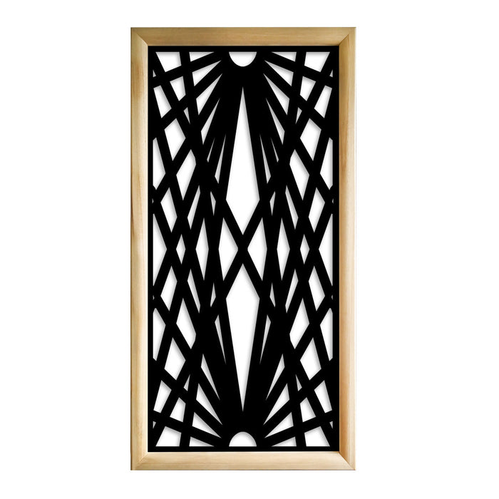 LASER - Moduli Decorativi in Legno e PVC Colore: nero, Misura: 47x94 cm