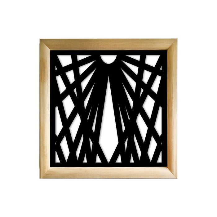 LASER - Moduli Decorativi in Legno e PVC Misura: 73x73 cm, Colore: nero