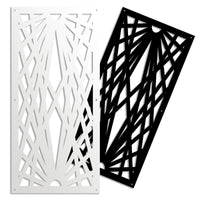 LASER - Pannello in PVC traforato - Parasole Misura: 98x198 cm, Colore: nero