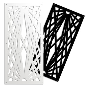 LASER - Pannello in PVC traforato - Parasole Misura: 98x198 cm, Colore: nero