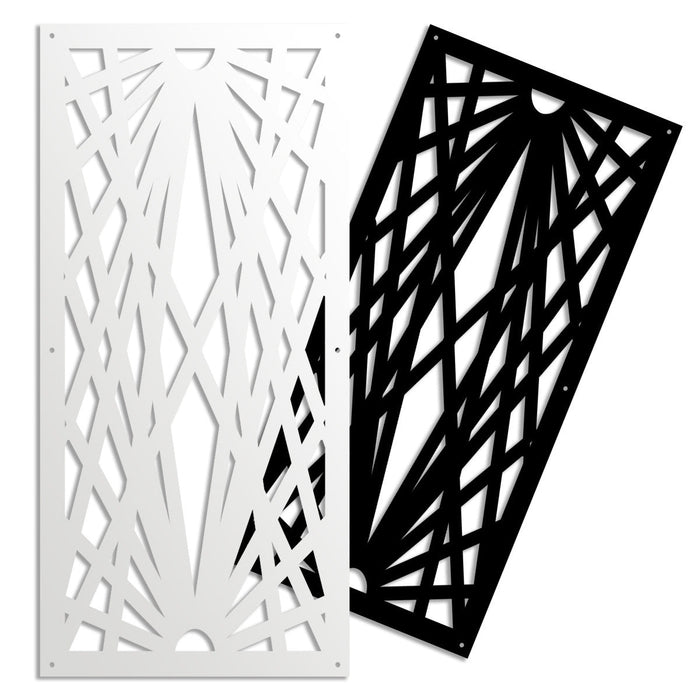 LASER - Pannello in PVC traforato - Parasole Misura: 98x198 cm, Colore: nero