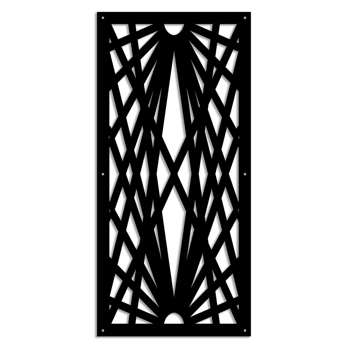 LASER - Pannello in PVC traforato - Parasole Misura: 98x198 cm, Colore: nero