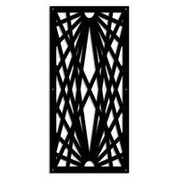 LASER - Pannello in PVC traforato - Parasole Misura: 98x198 cm, Colore: nero