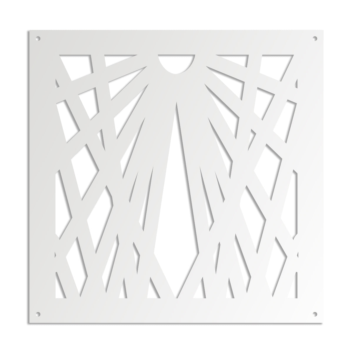 LASER - Pannello in PVC traforato - Parasole Colore: bianco, Misura: 98x98 cm