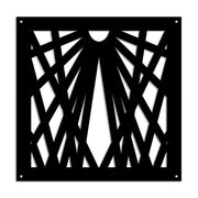 LASER - Pannello in PVC traforato - Parasole Misura: 98x98 cm, Colore: nero