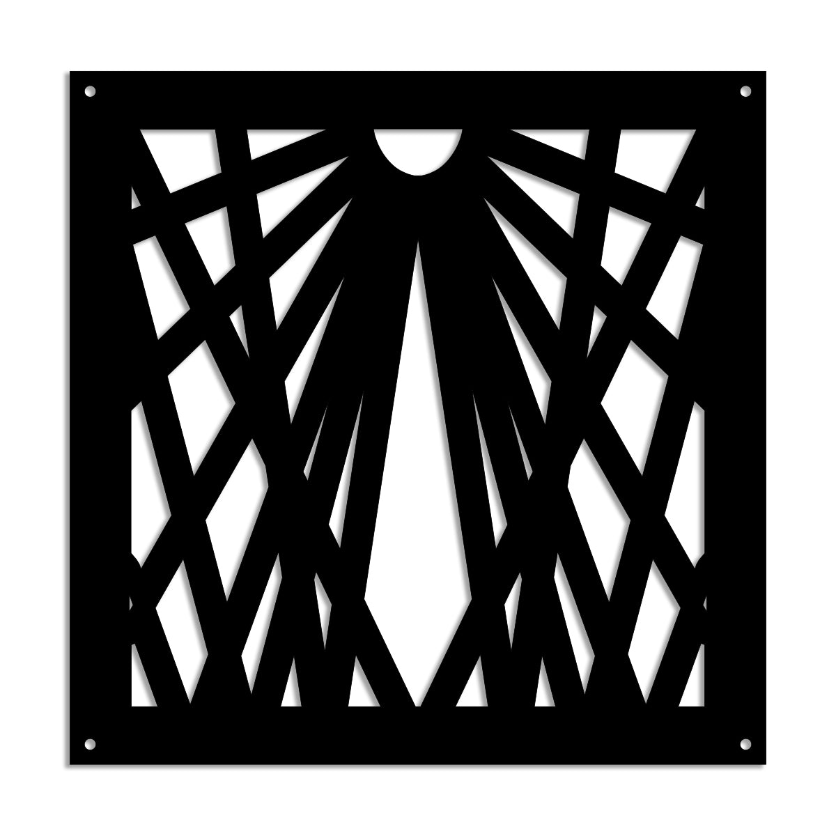 LASER - Pannello in PVC traforato - Parasole Misura: 98x98 cm, Colore: nero