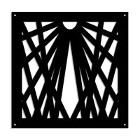 LASER - Pannello in PVC traforato - Parasole Colore: nero, Misura: 73x73 cm