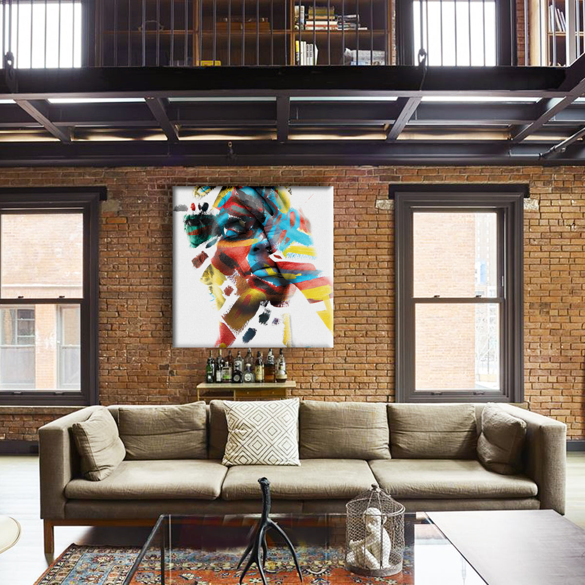 Lassme -  Quadro Canvas Contemporaneo su telaio in legno Misura: 80x80 cm