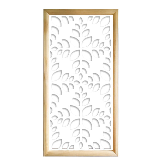 LEAVES  - Moduli Decorativi in Legno e PVC Colore: bianco, Misura: 73x148 cm
