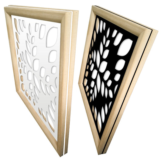 LEAVES  - Moduli Decorativi in Legno e PVC Colore: bianco, Misura: 73x73 cm