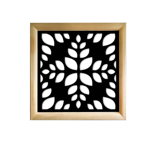 LEAVES  - Moduli Decorativi in Legno e PVC Colore: nero, Misura: 73x73 cm