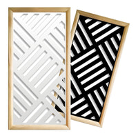 LINEAR MILL - Moduli Decorativi in Legno e PVC Colore: nero, Misura: 47x94 cm