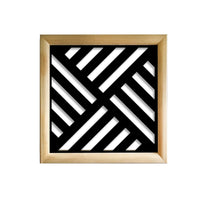 LINEAR MILL - Moduli Decorativi in Legno e PVC Misura: 73x73 cm, Colore: nero