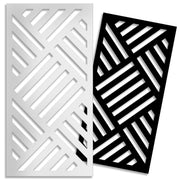 LINEAR MILL - Pannello in PVC traforato - Parasole Misura: 47x94 cm, Colore: nero