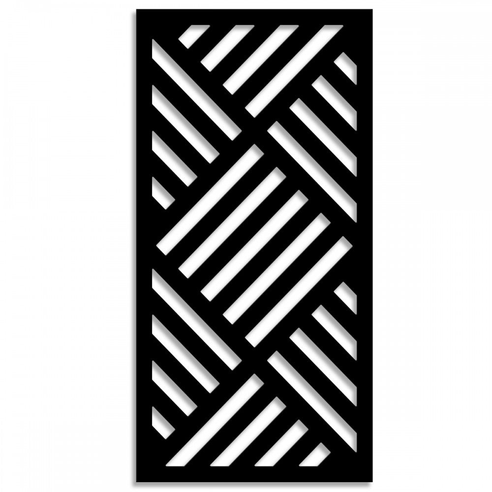 LINEAR MILL - Pannello in PVC traforato - Parasole Colore: nero, Misura: 98x198 cm