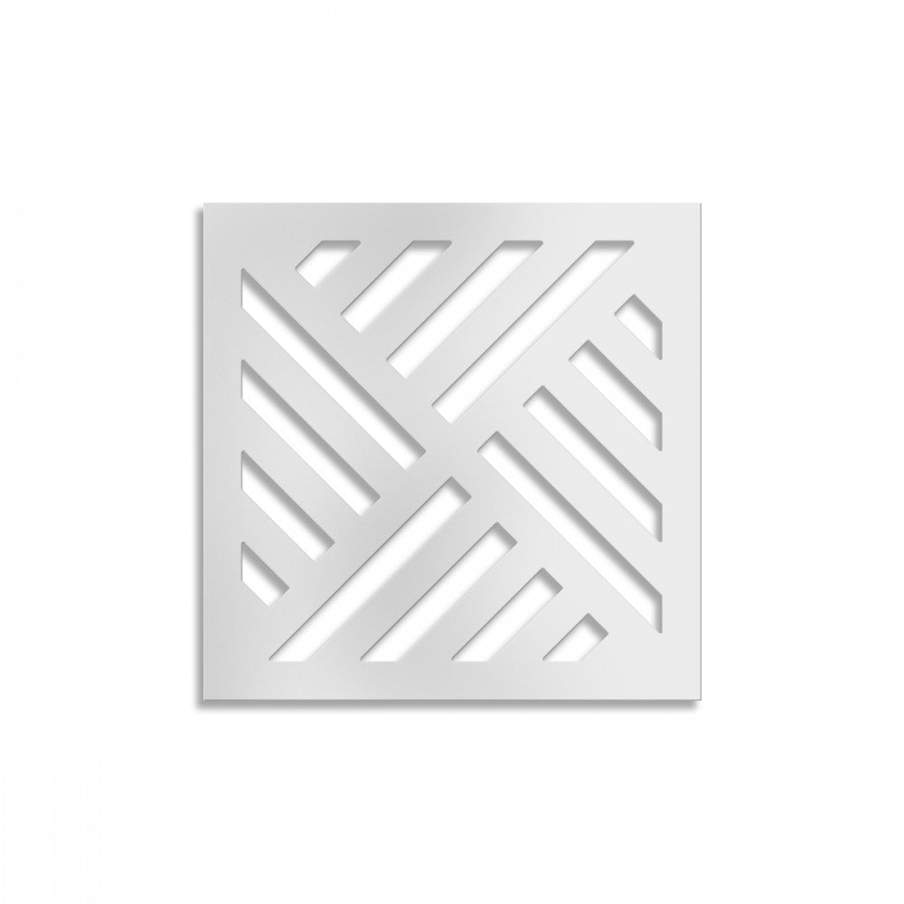 LINEAR MILL - Pannello in PVC traforato - Parasole Misura: 73x73 cm, Colore: bianco