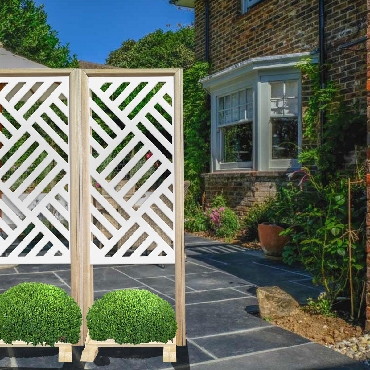 LINEAR MILL - Separè - Paravento modulabile - 70x190cm - in Legno e PVC Colore: bianco