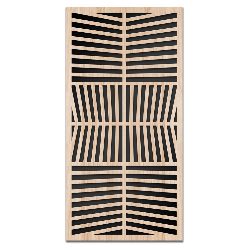 LINES - Quadro arredo LASERCUT composito Legno e PVC Misura: 50x100 cm