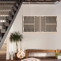LINES - Quadro arredo LASERCUT composito Legno e PVC Misura: 50x100 cm