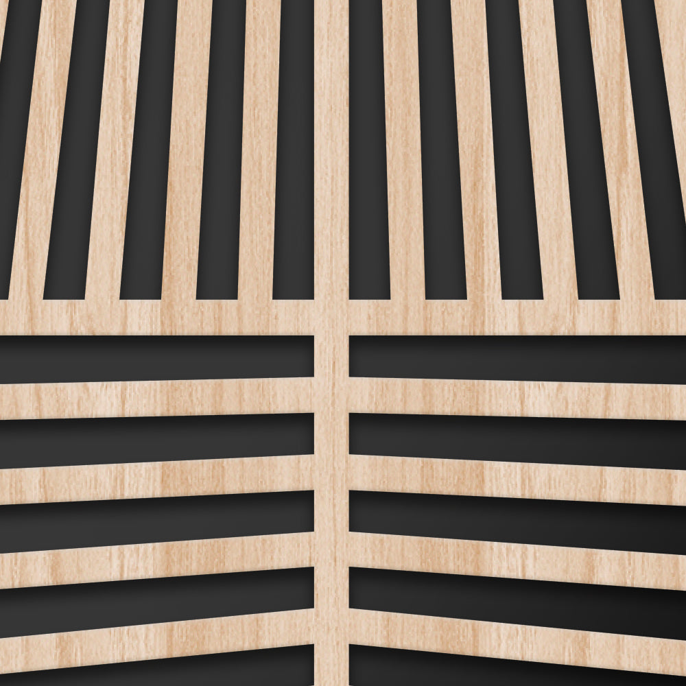 LINES - Quadro arredo LASERCUT composito Legno e PVC Misura: 50x100 cm