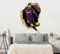 Lionel Messi - Adesivi murali parete 3D wall sticker cameretta bimbi Misura: 150x100 cm