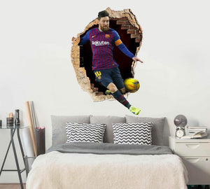 Lionel Messi - Adesivi murali parete 3D wall sticker cameretta bimbi Misura: 150x100 cm
