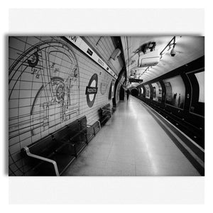 LONDON Subway Paddington - Quadro Canvas su telaio in legno Misura: 70X50 cm