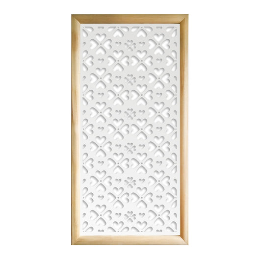 LOVE ME - Moduli Decorativi in Legno e PVC Misura: 47x94 cm, Colore: bianco