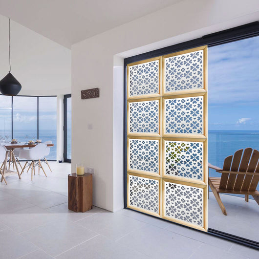 LOVE ME - Moduli Decorativi in Legno e PVC Misura: 98x98 cm, Colore: bianco