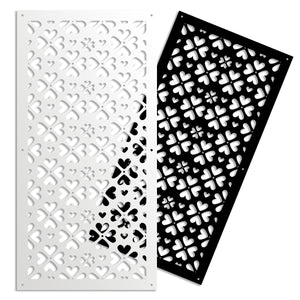 LOVE ME - Pannello in PVC traforato - Parasole Colore: bianco, Misura: 73x148 cm