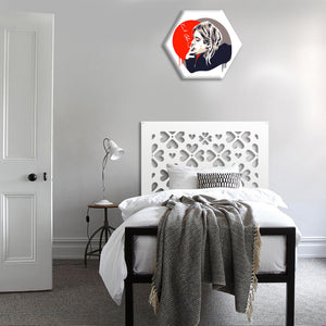 LOVE ME - Pannello in PVC traforato - Parasole Misura: 98x98 cm, Colore: bianco