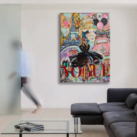 LoveParis -  Quadro Canvas Contemporaneo su telaio in legno Misura: 100x140 cm