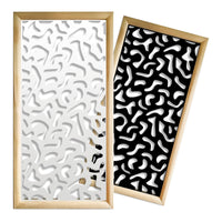 MACCHIE - Moduli Decorativi in Legno e PVC Misura: 47x94 cm, Colore: bianco