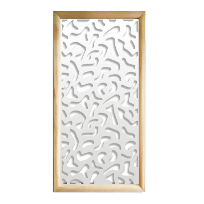 MACCHIE - Moduli Decorativi in Legno e PVC Misura: 47x94 cm, Colore: bianco