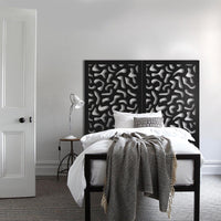 MACCHIE - Pannello in PVC traforato - Parasole Colore: nero, Misura: 50x150 cm