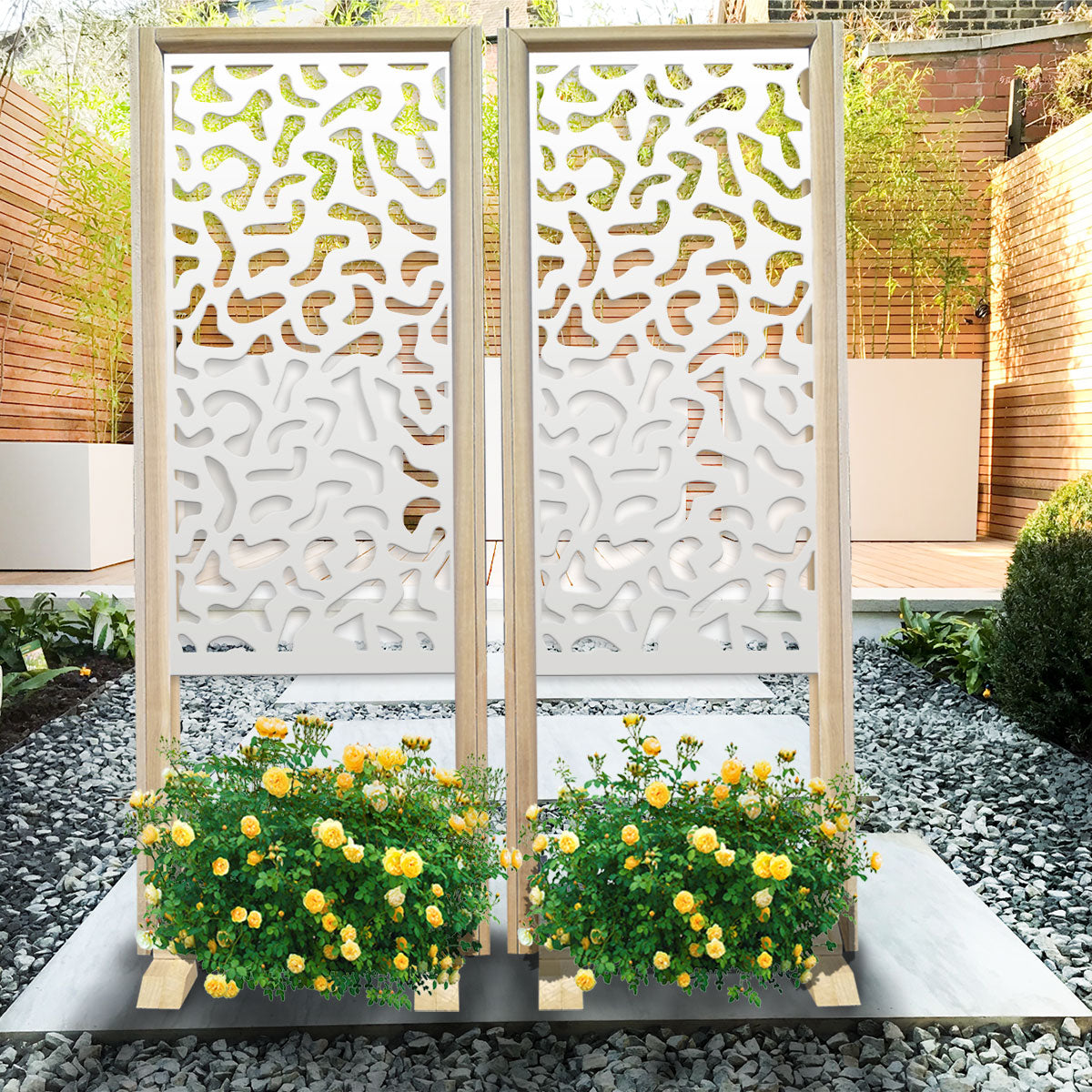 MACCHIE - Separè - Paravento modulabile - 70x190cm - in Legno e PVC Colore: bianco