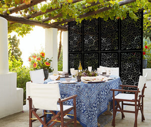 MANGROVIE - Pannello in PVC traforato - Parasole Misura: 98x98 cm, Colore: nero