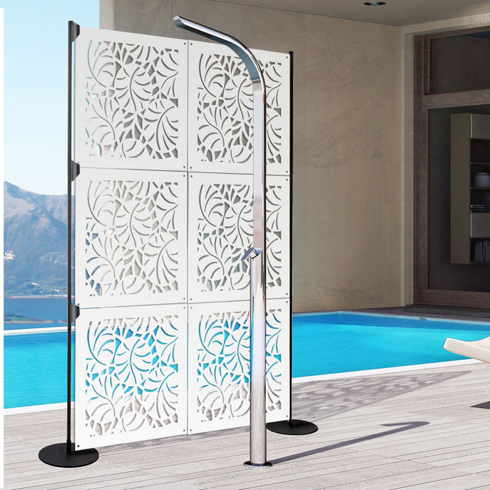 MANGROVIE - Pannello in PVC traforato - Parasole Colore: bianco, Misura: 48x48 cm