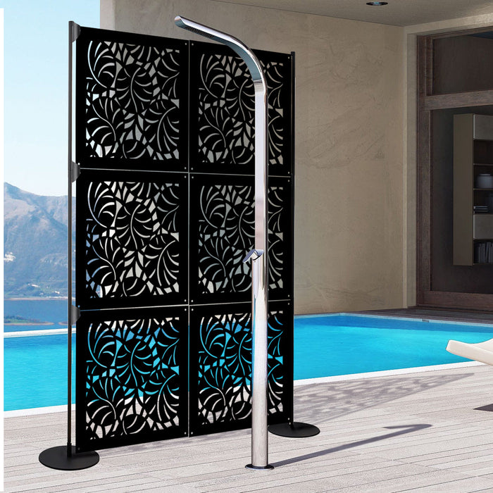 MANGROVIE - Pannello in PVC traforato - Parasole Misura: 98x98 cm, Colore: nero